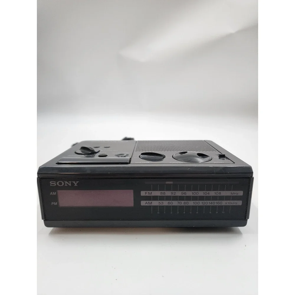 Sony Dream Machine FM AM Digital Clock Radio ICF-C2W Black Vintage Alarm Clock